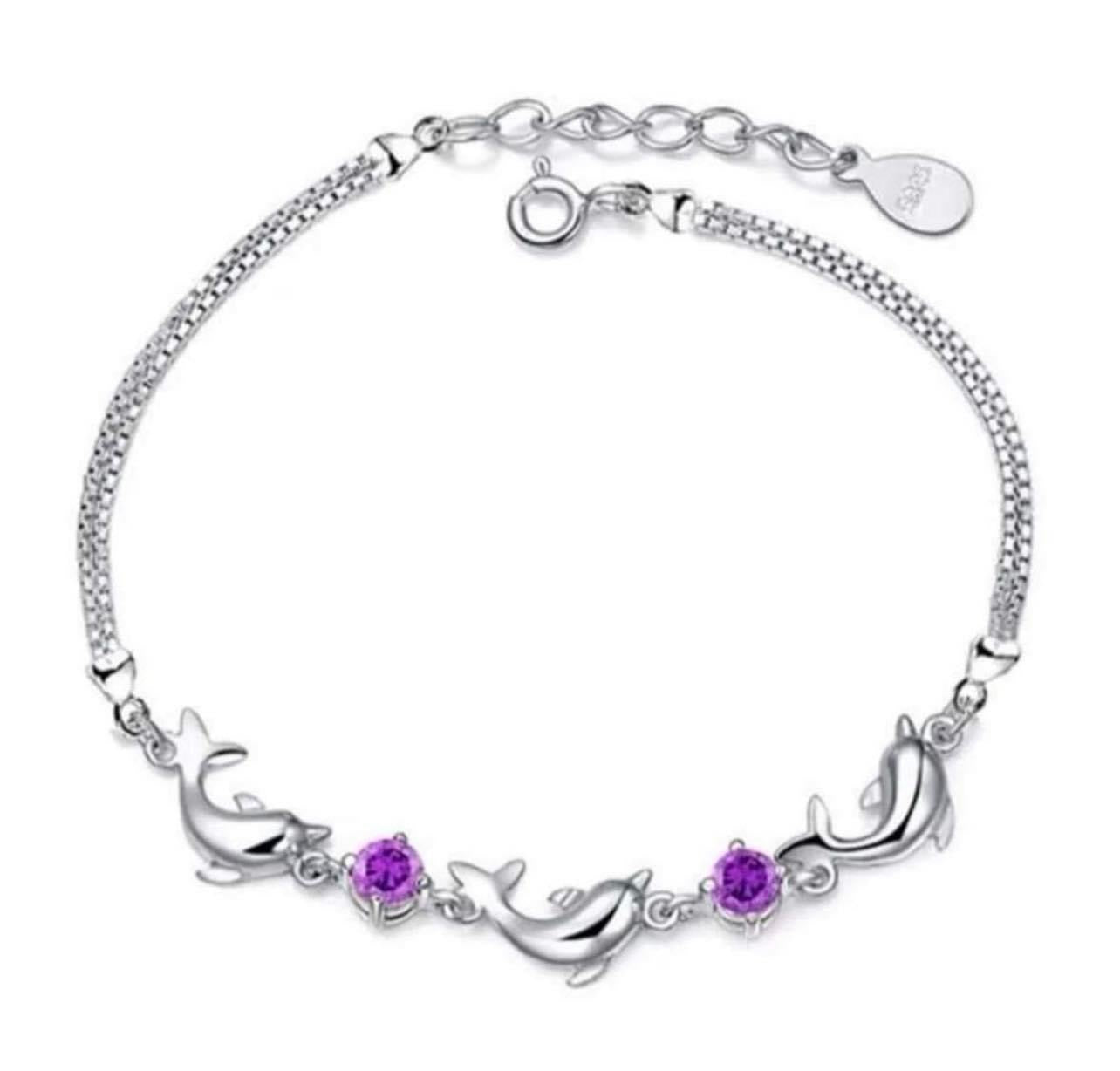 925 Silver Dolphin Bracelet