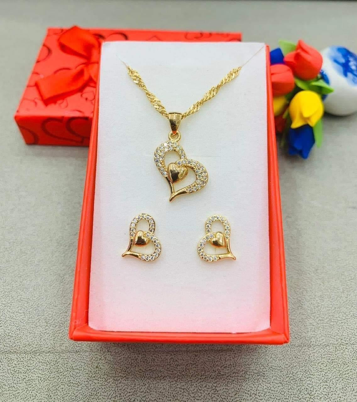 18K Gold Plated Necklace and Earring Set