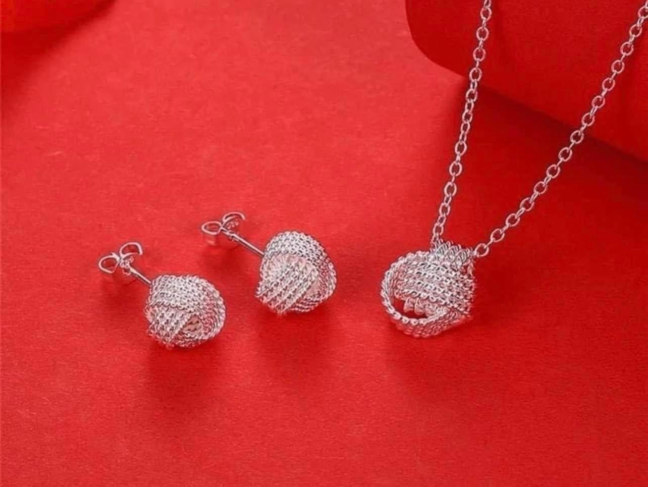 925 Silver Necklace and Earring Set