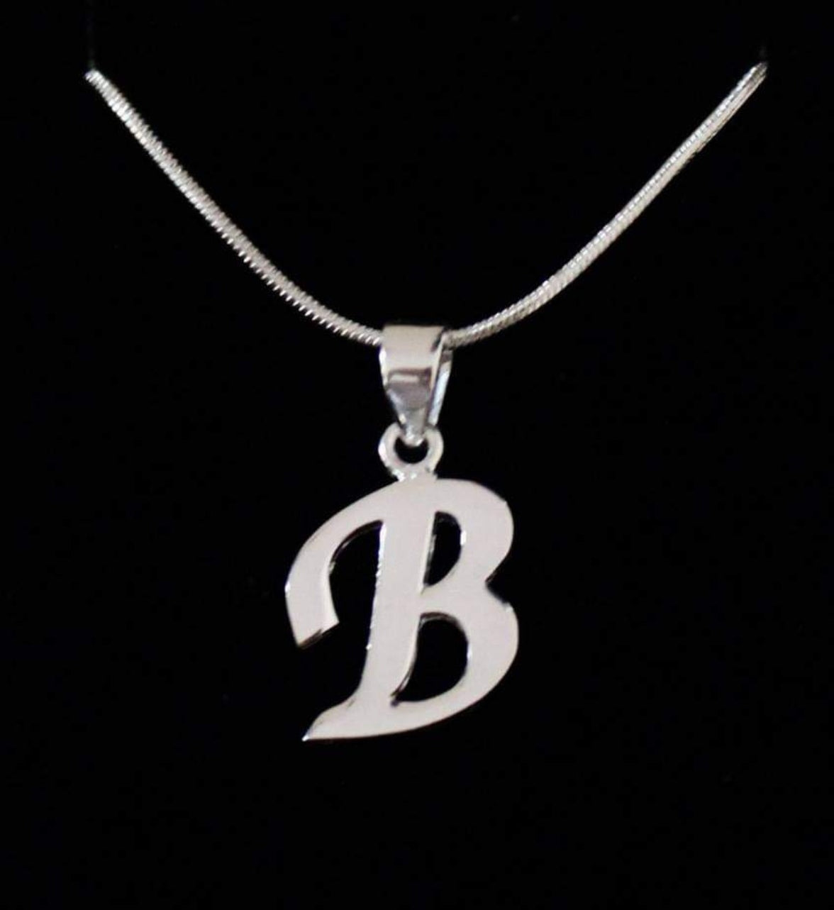 925 Silver “B” Necklace