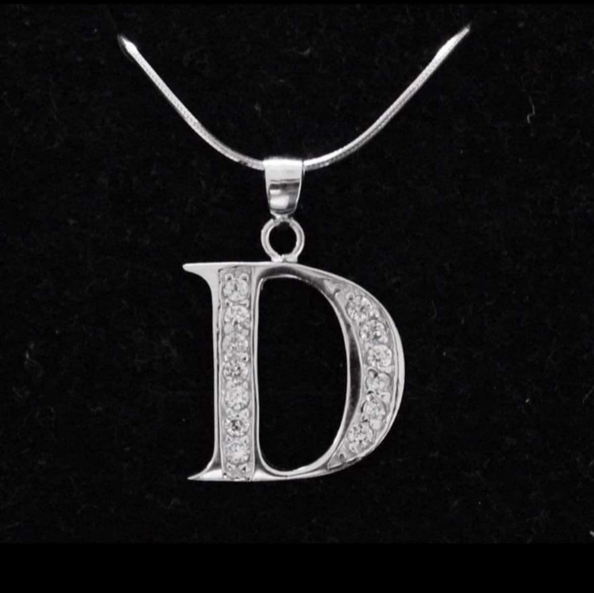 925 Silver “D” Necklace