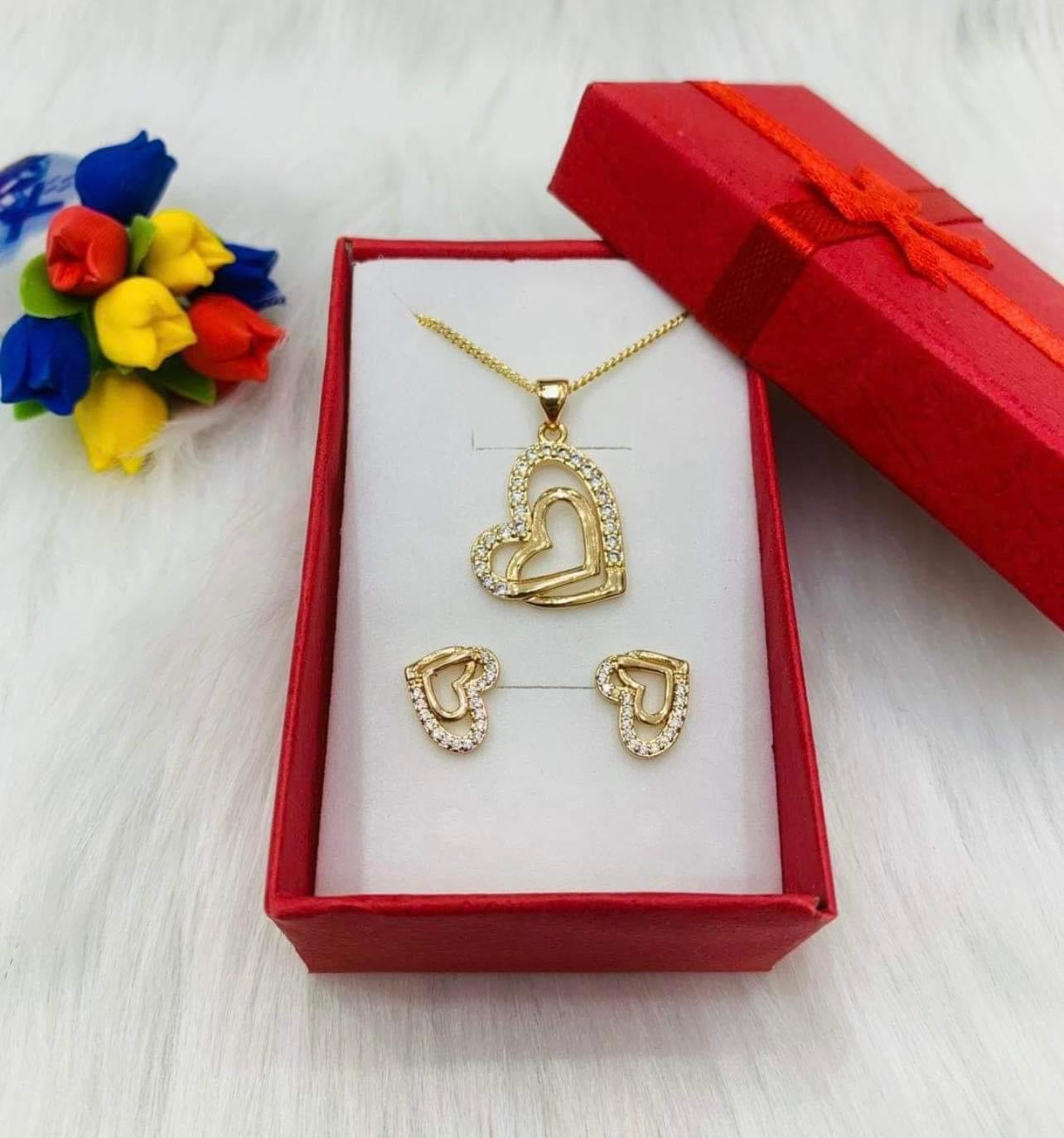 18K Gold Plated Necklace and Earring Set