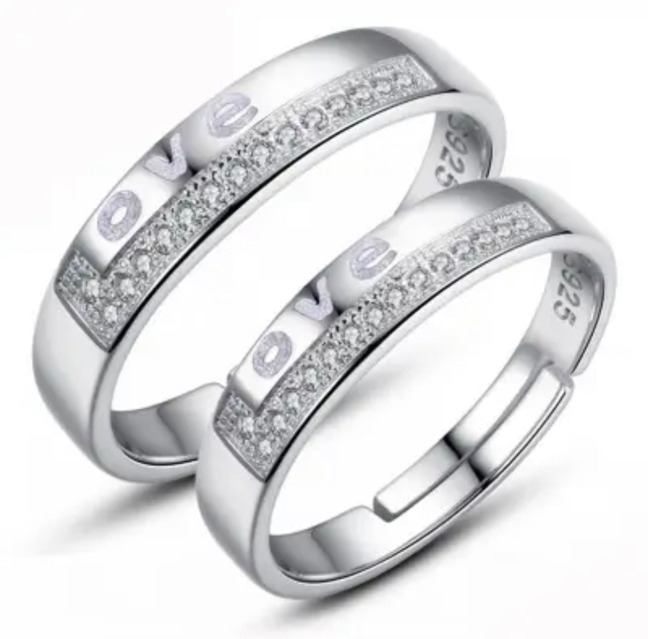 Silver Couple Rings