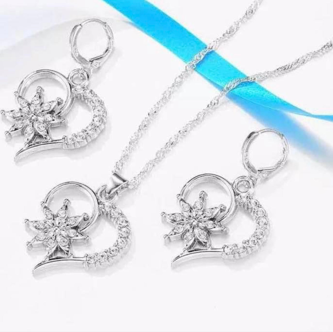 925 Silver Necklace and Earring Set