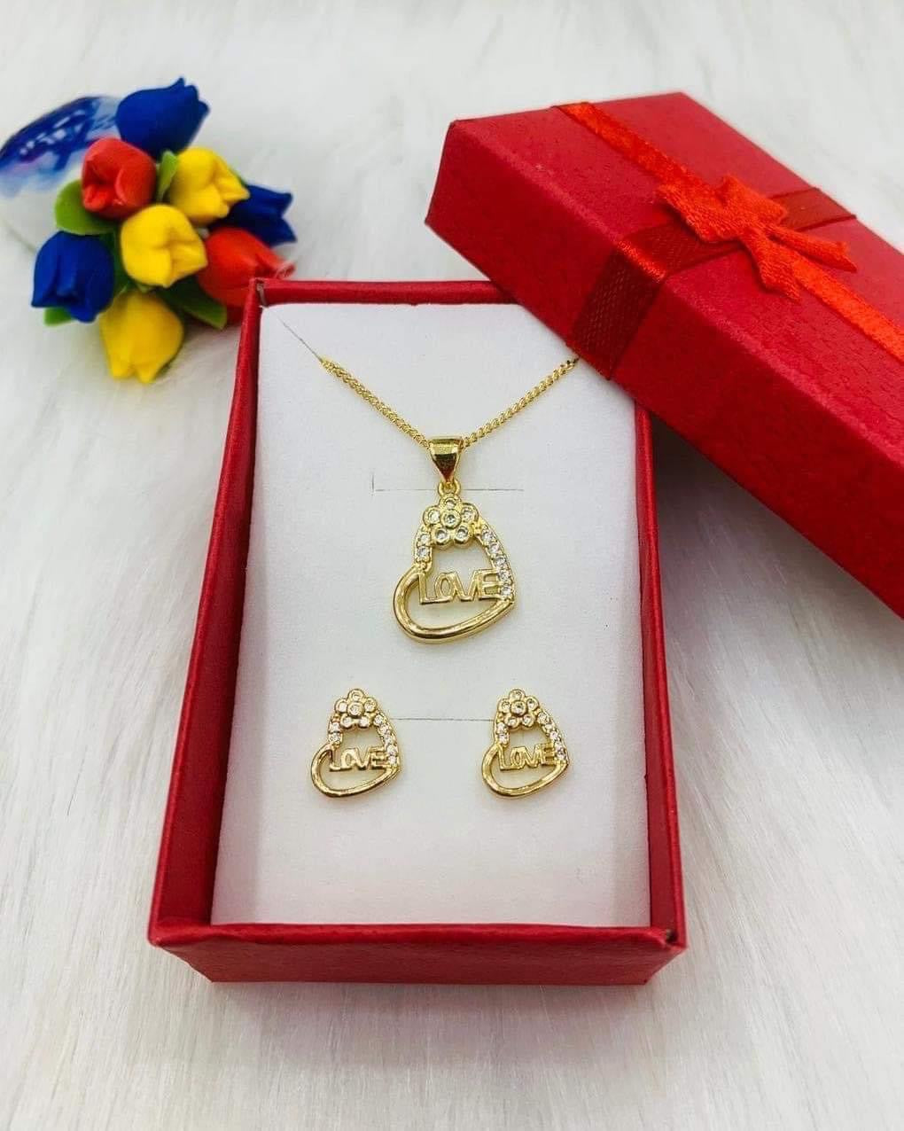 18K Gold Plated Necklace and Earring Set