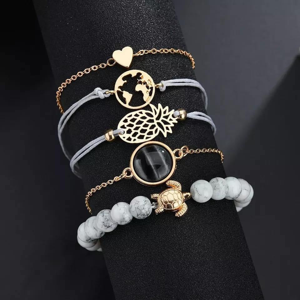 5 Pieces Bracelets Set