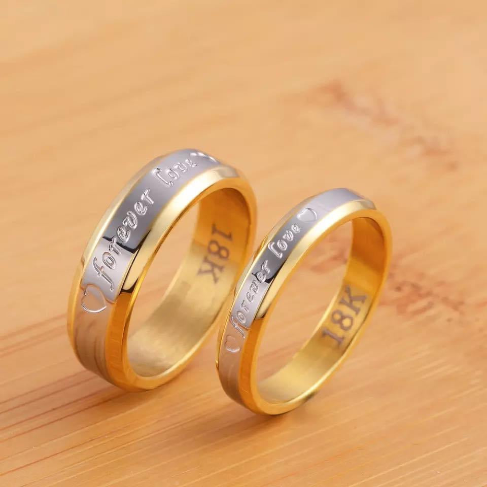 18K Gold Plated Couple Rings