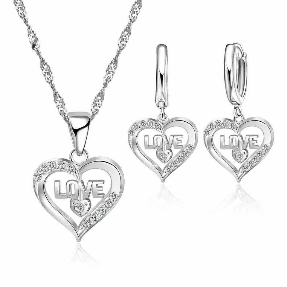 925 Silver Necklace at Earring Set