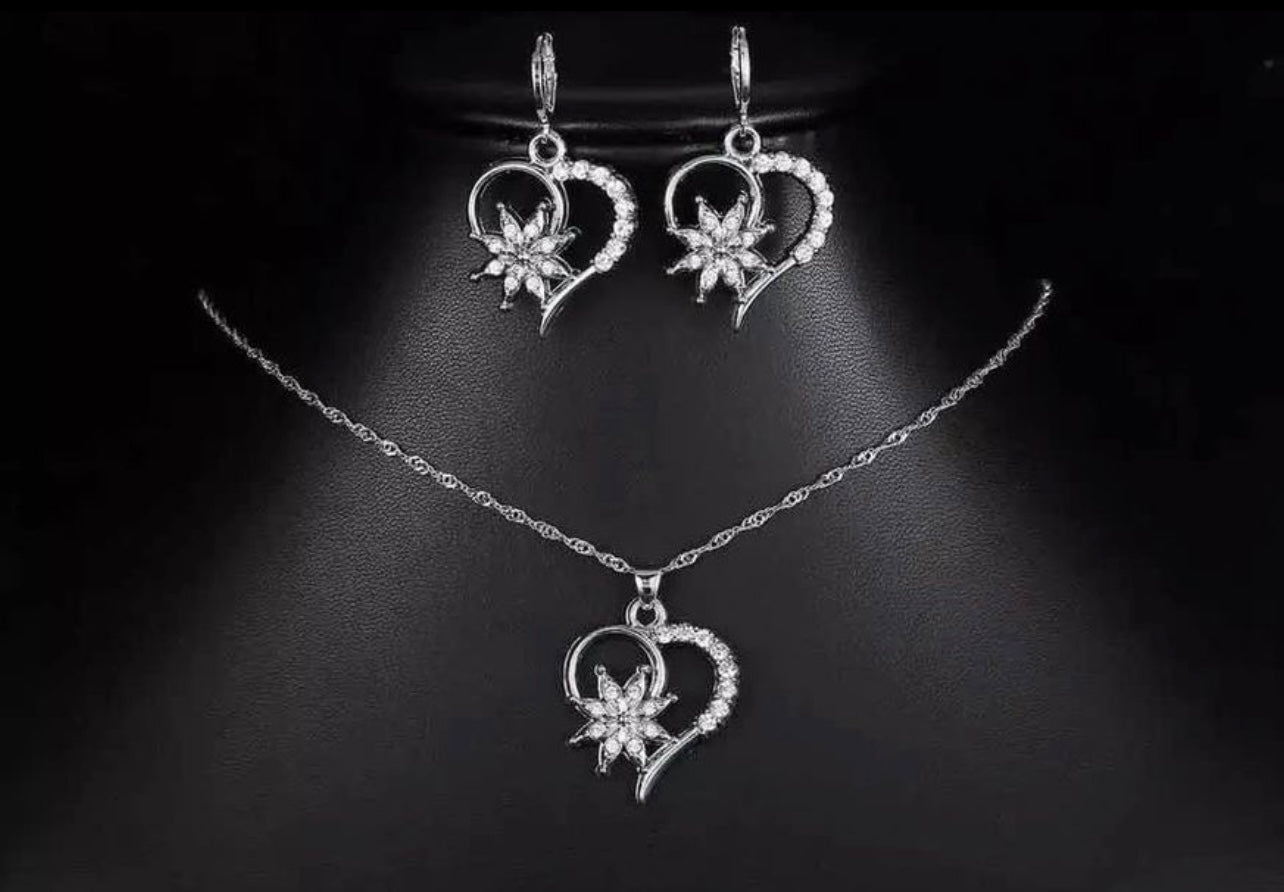 925 Silver Necklace and Earring Set