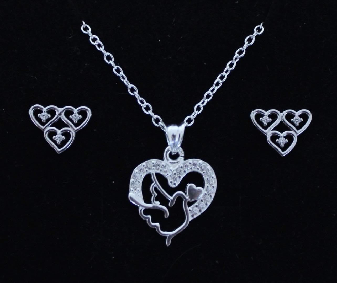 925 Silver Necklace and Earring Set