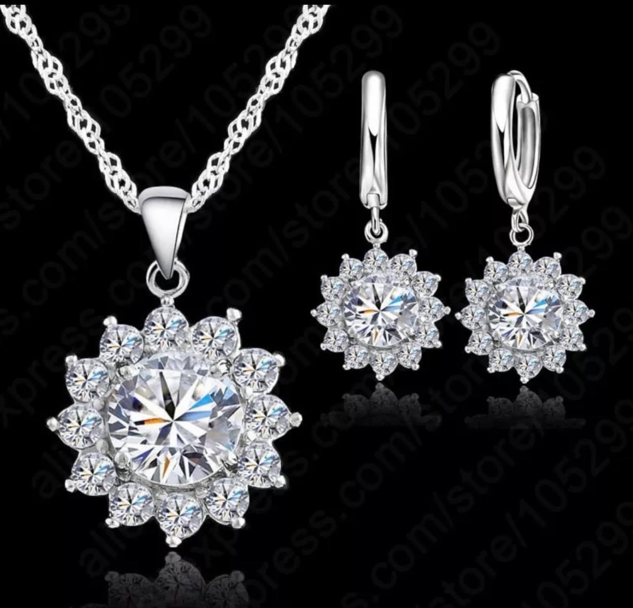 925 Silver Necklace and Earring Set