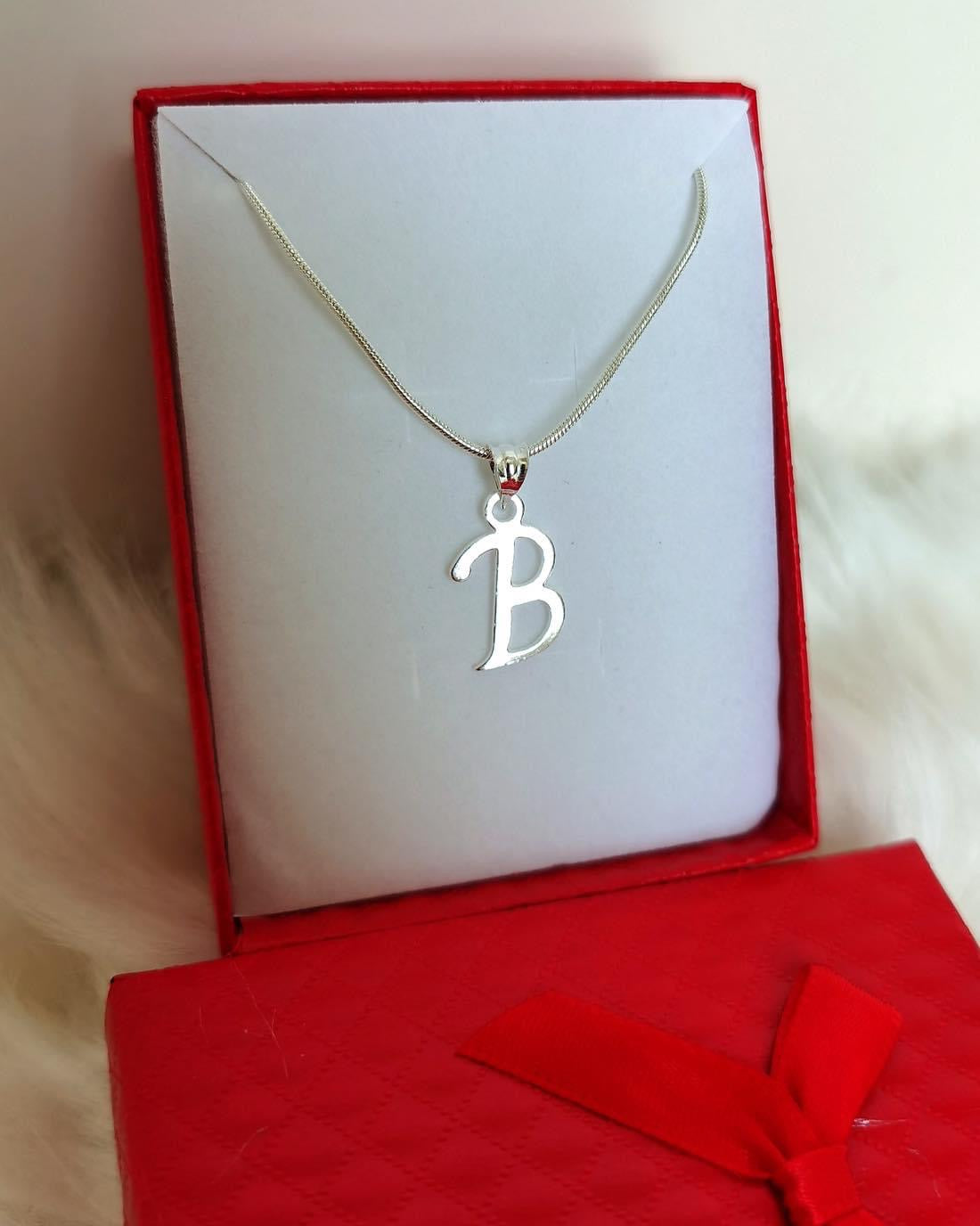 925 Silver “B” Necklace