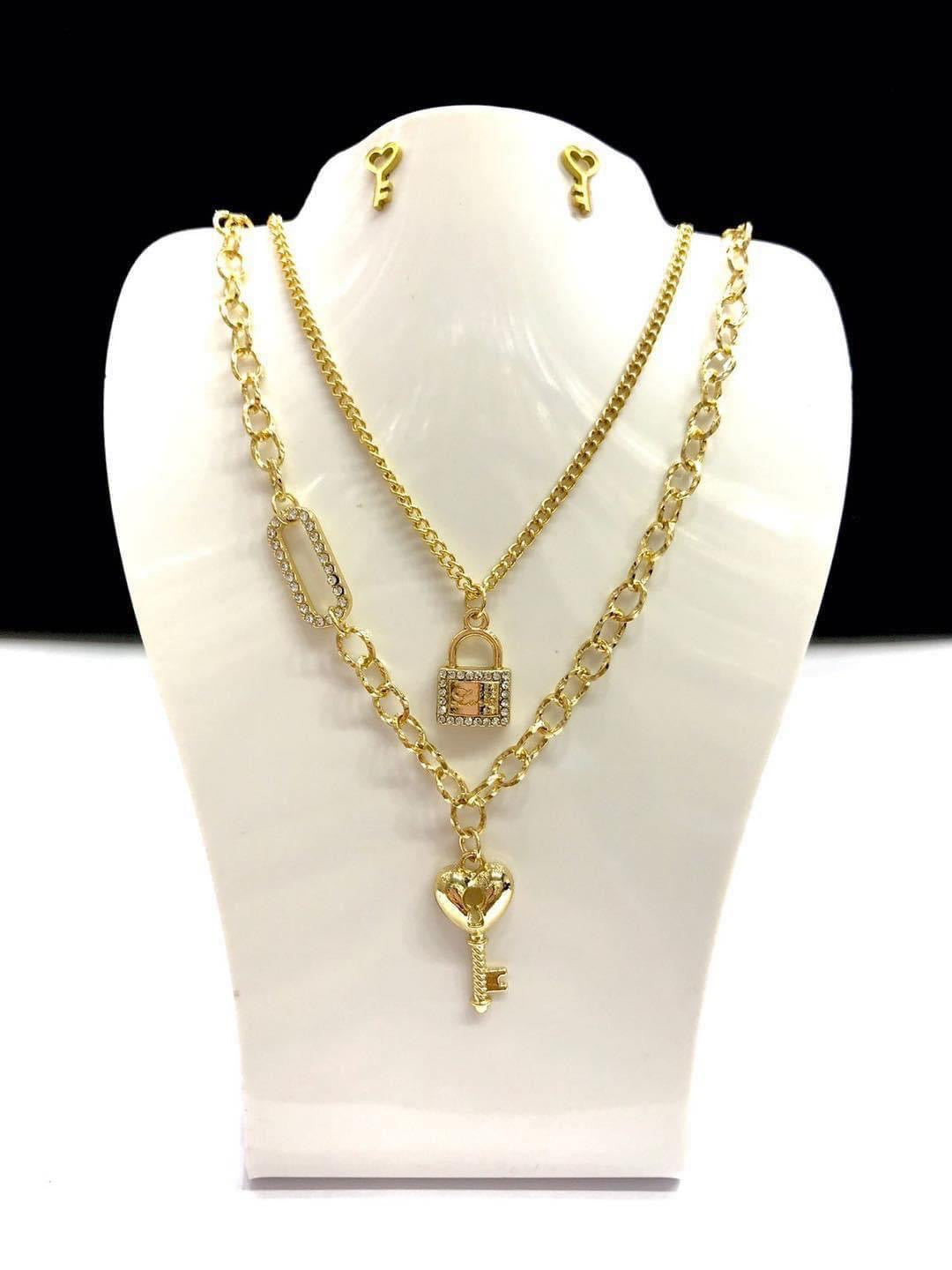 18K Gold Plated Necklace and Earring Set