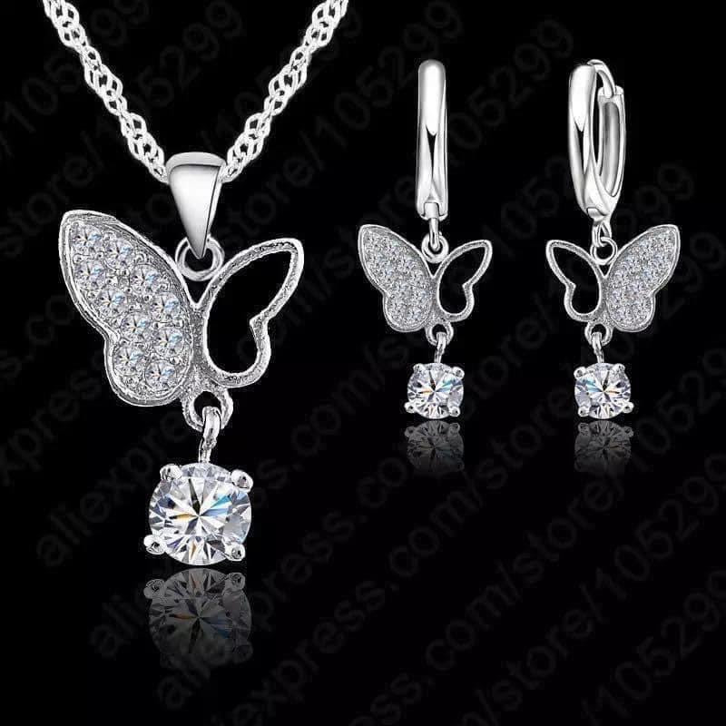 925 Silver Necklace at Earring Set