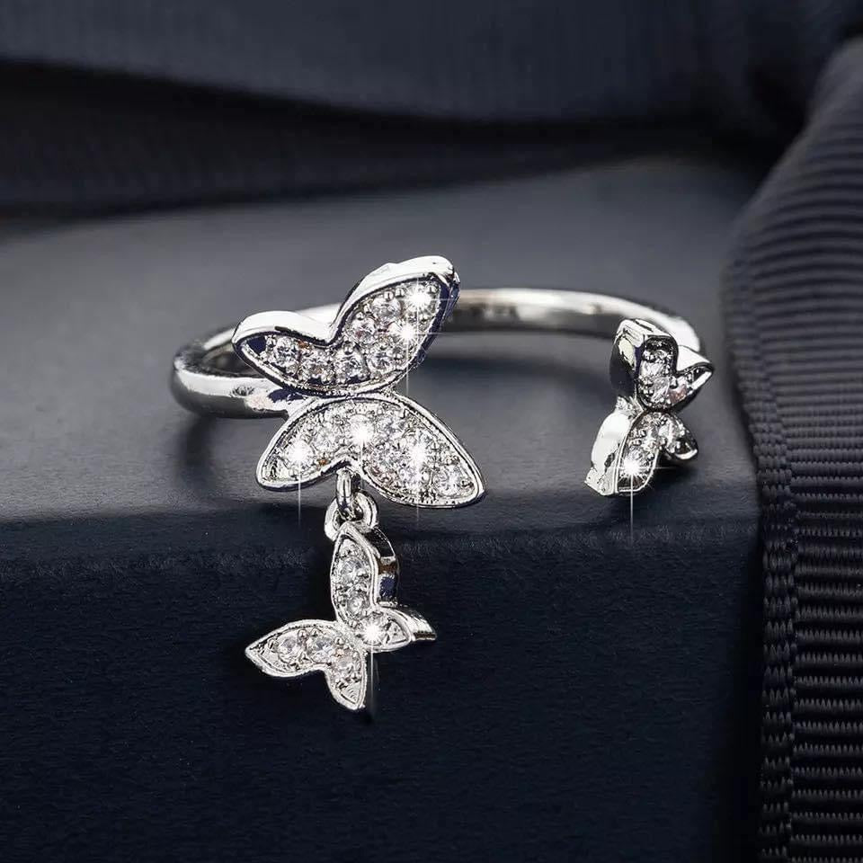 Silver Butterfly Ring