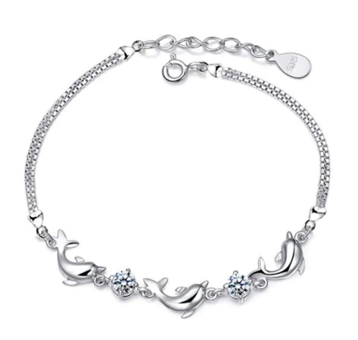 925 Silver Dolphin Bracelet