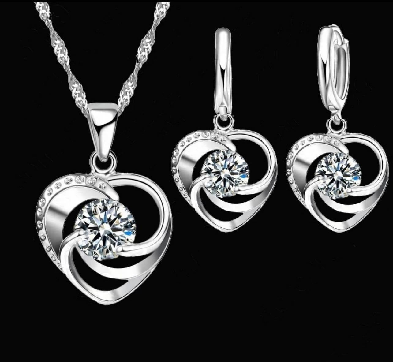 925 Silver Necklace and Earring Set