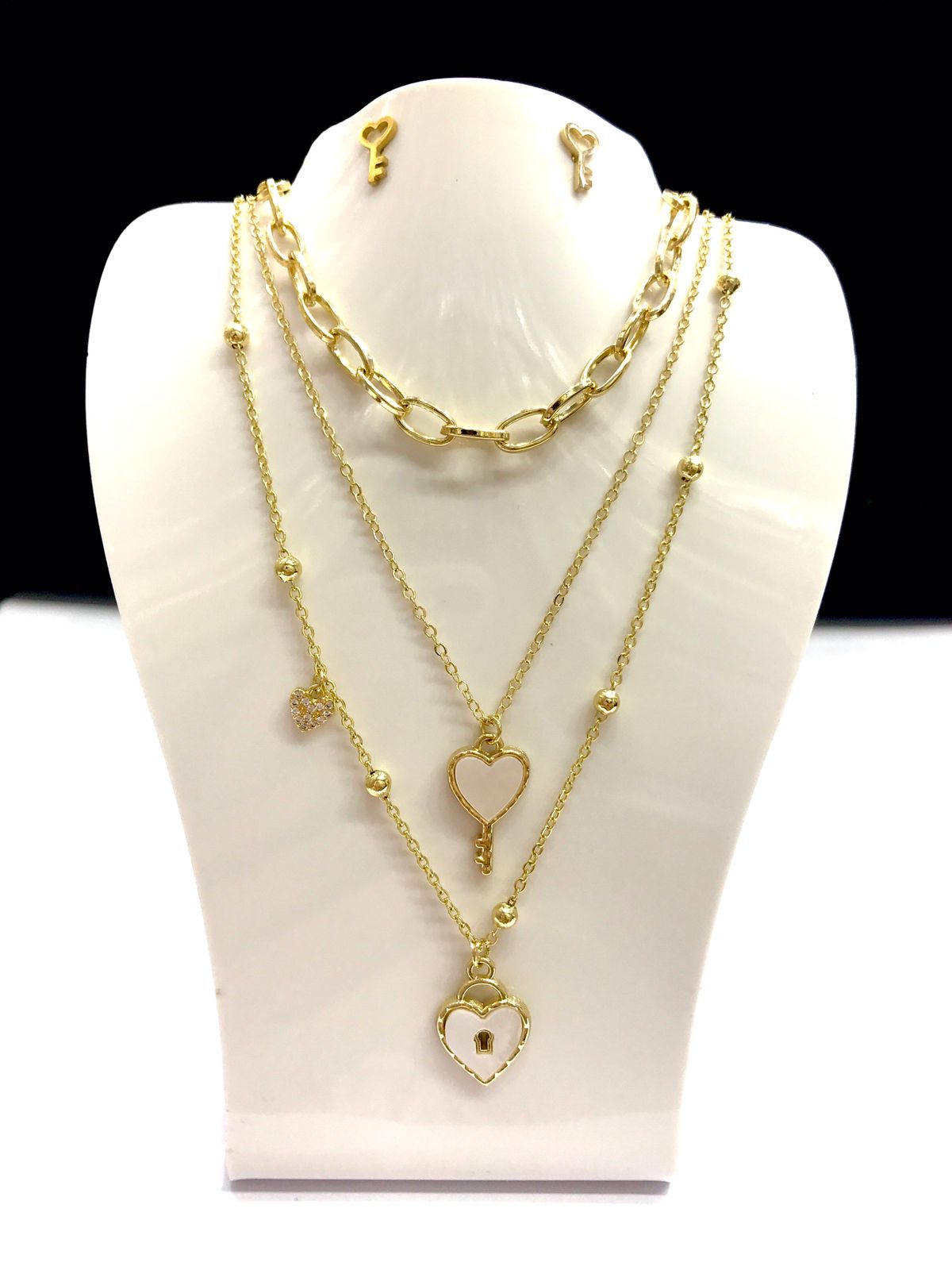 18K Gold Plated Necklace and Earring Set