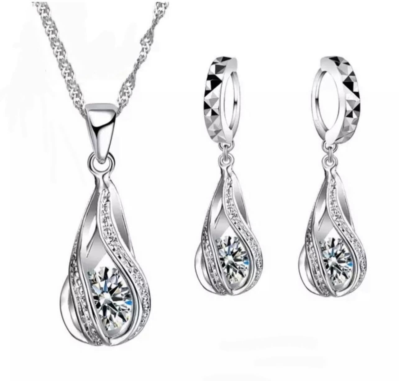 925 Silver Necklace and Earring Set