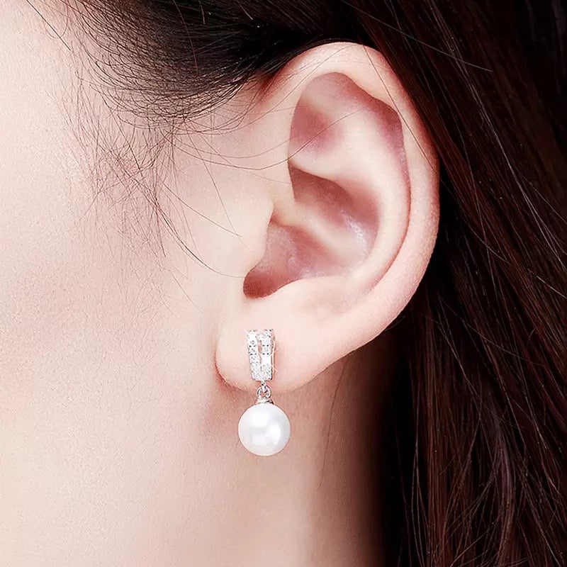 925 Silver Pearl Earring