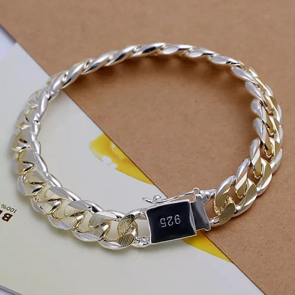 925 Silver Two-Tone Bracelet