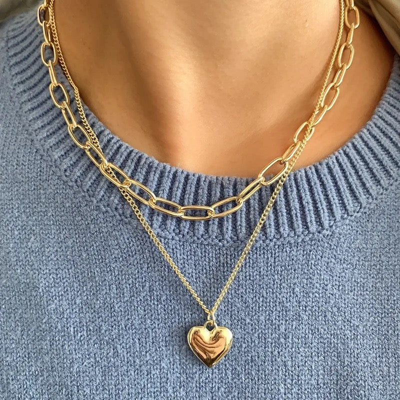 Gold Plated Double Necklace