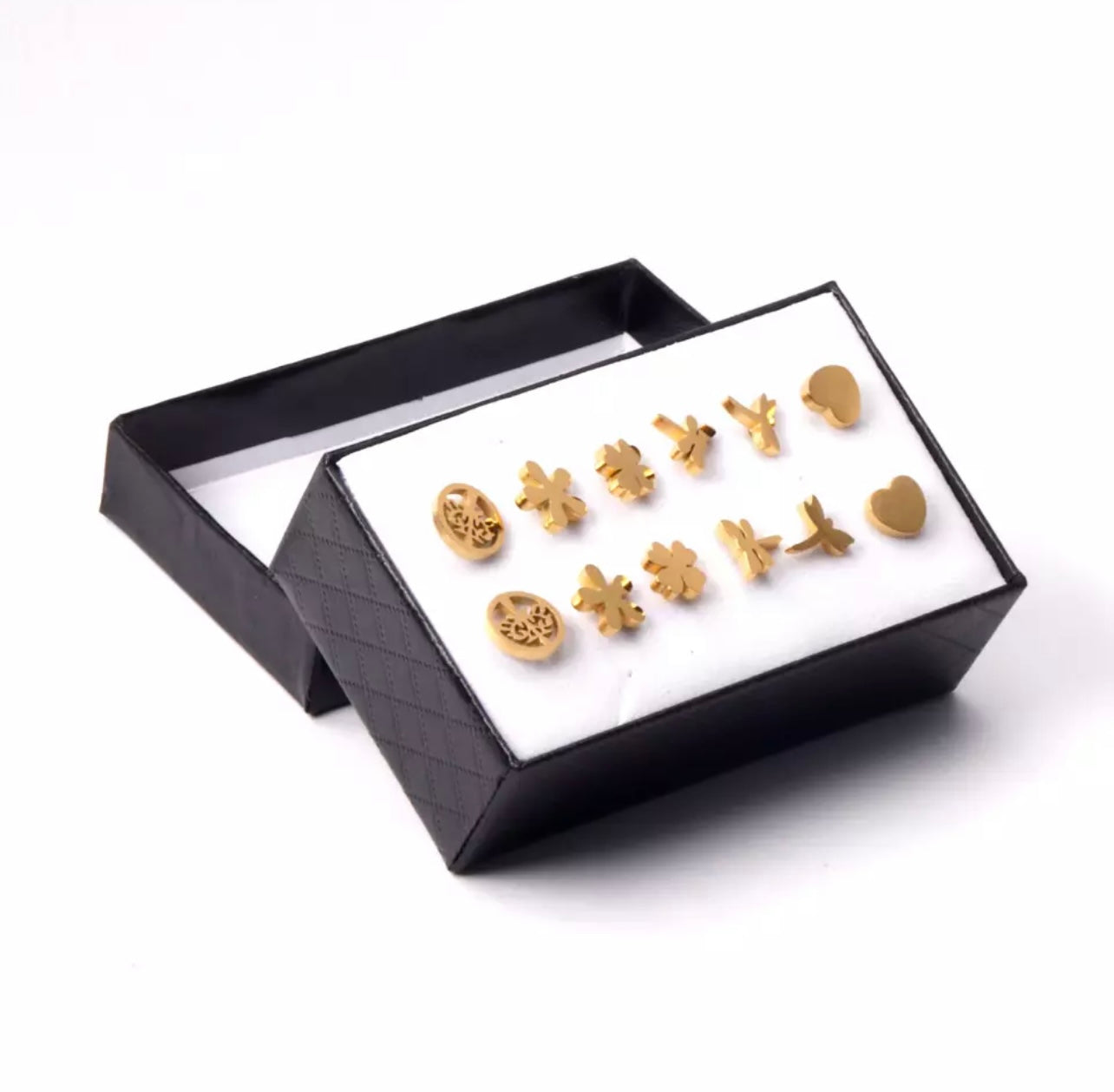 Gold Plated 6-Pairs Earrings Set