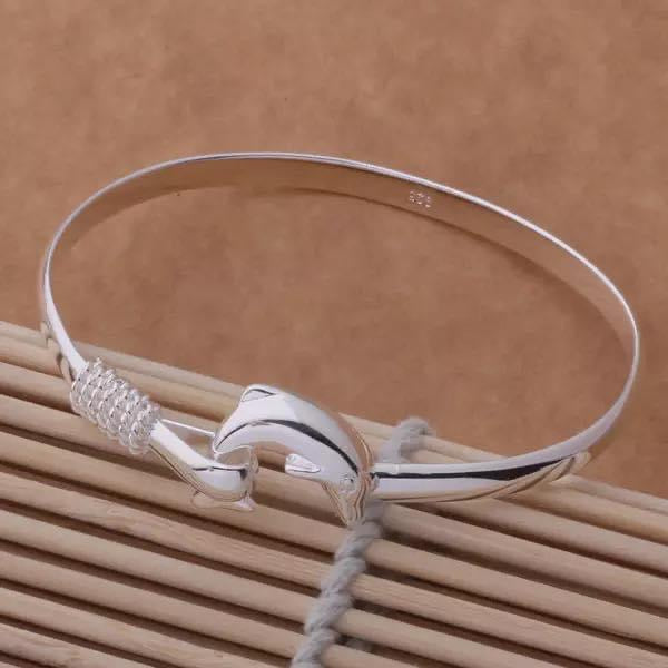 925 Silver Dolphin Bangle