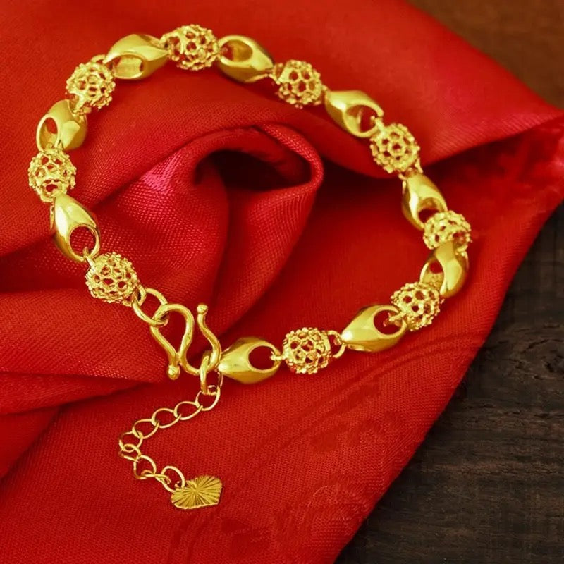 24K Gold Plated na Bracelet