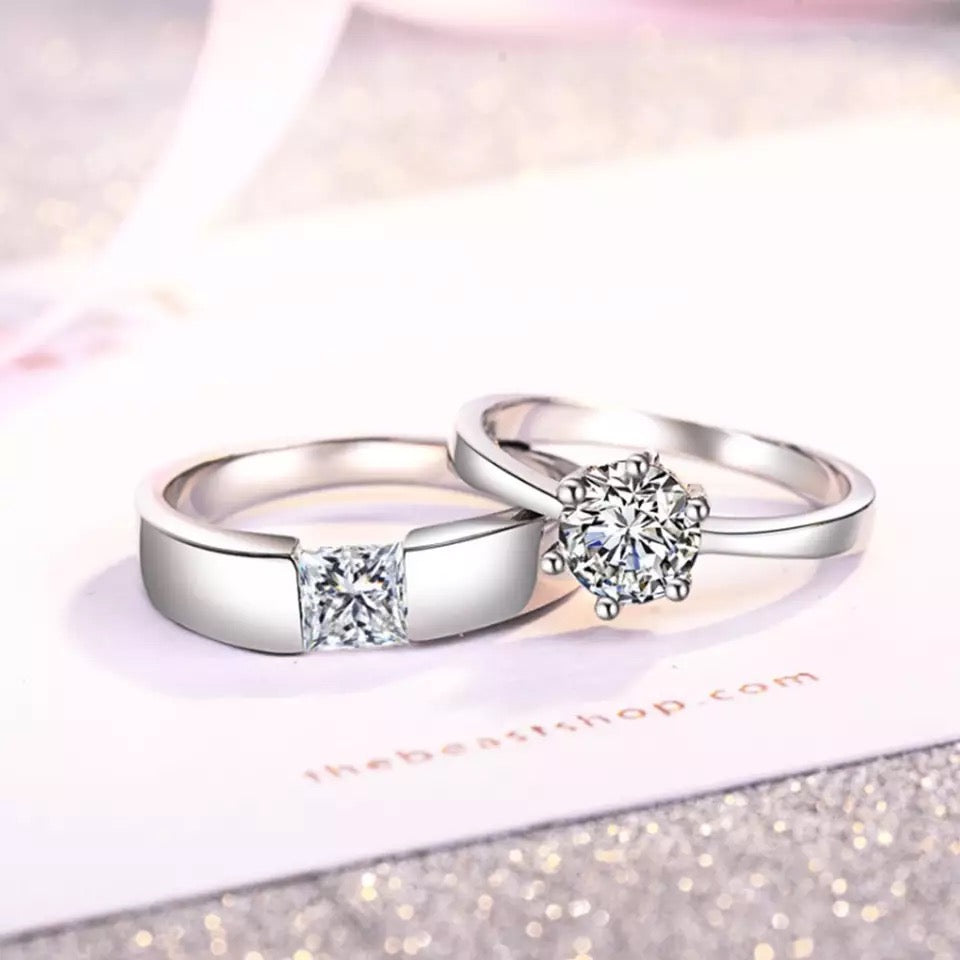 Silver Couple Rings