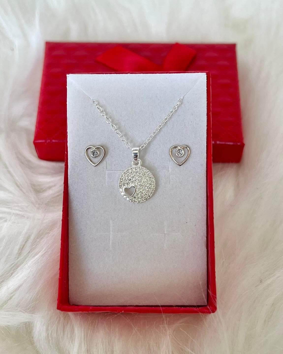 925 Silver Necklace at Earring Set