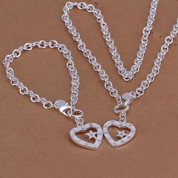 925 Silver Necklace and Bracelet Set