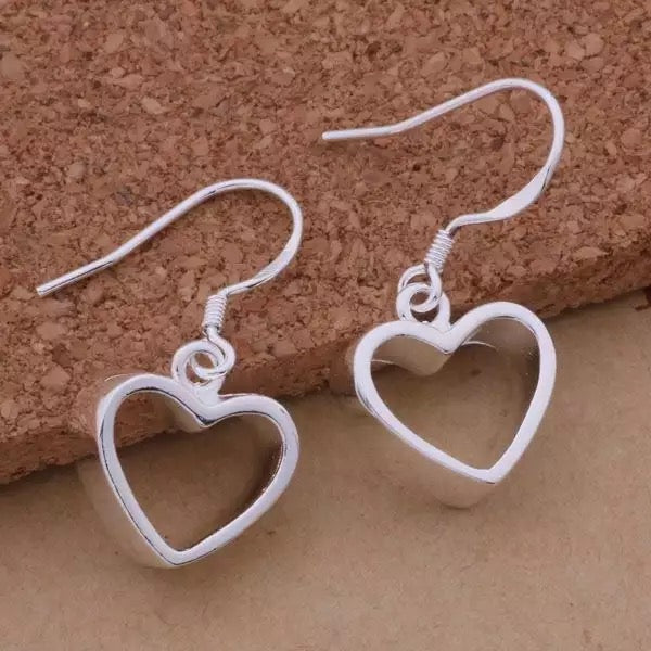 925 Silver Heart Earring