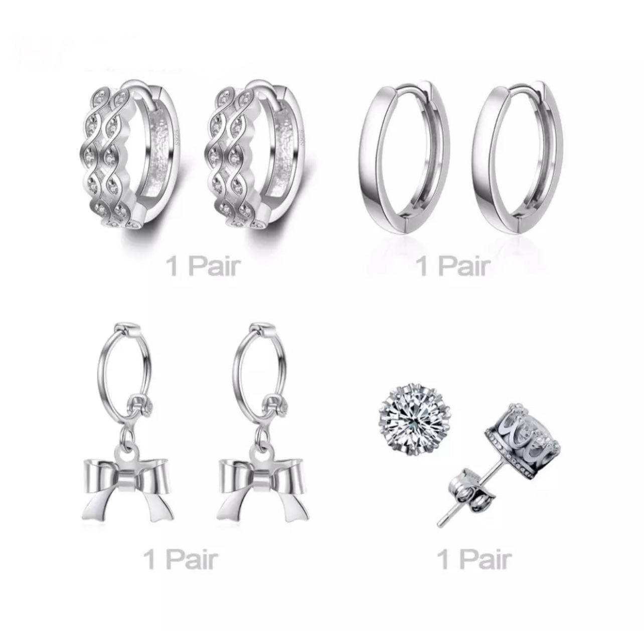 925 Silver Earrings Set