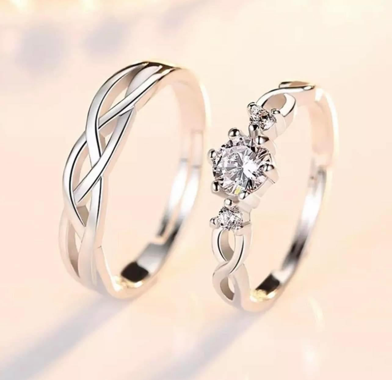 Silver Couple Rings