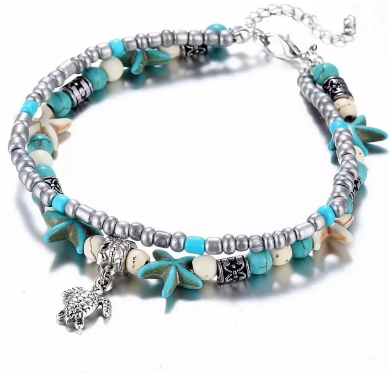 Turtle Shell Beads Anklet