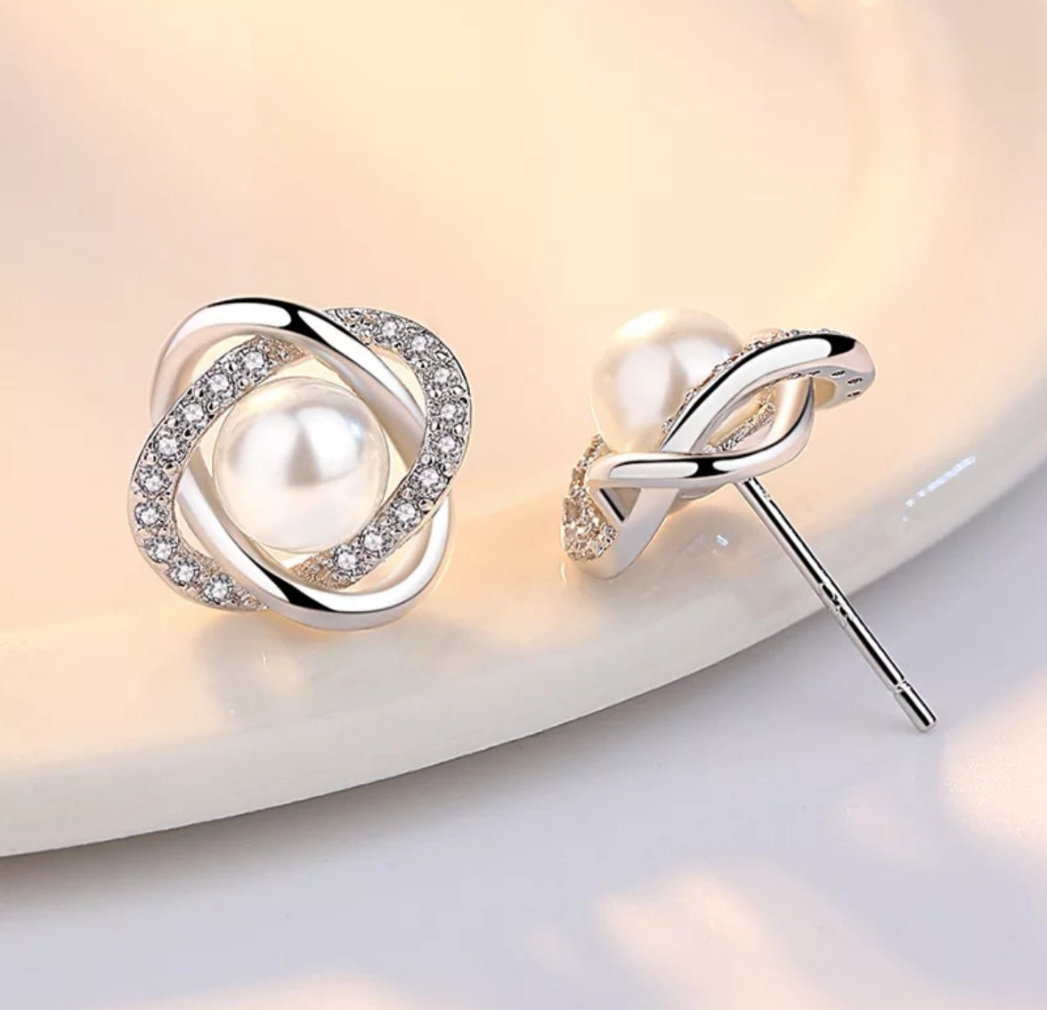 925 Silver Pearl Earring