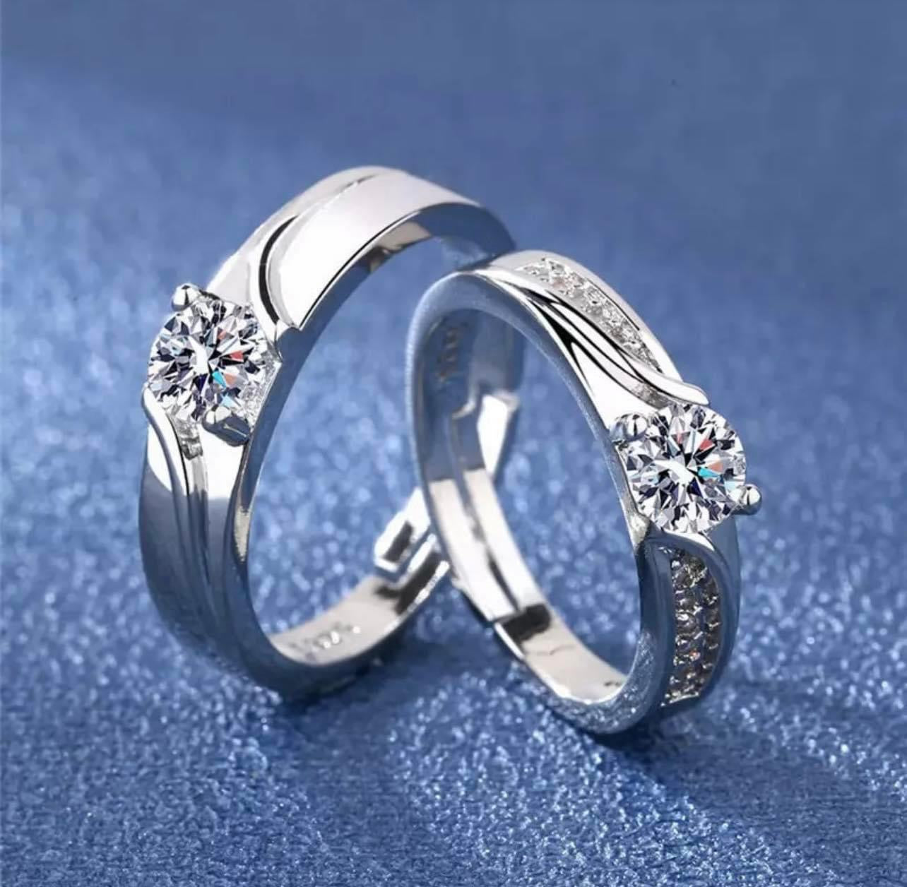 Silver Couple Rings