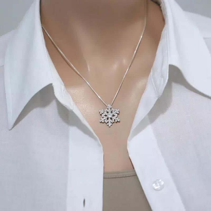 925 Silver Snow-Flake Necklace