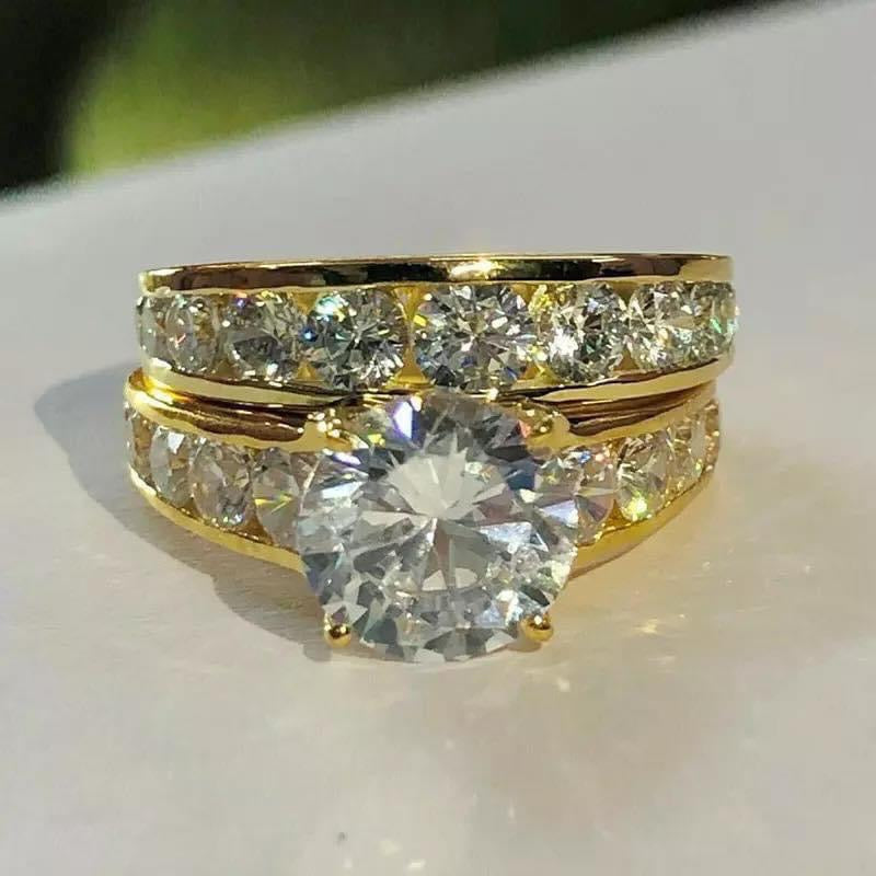 18K Gold Plated Twin Rings