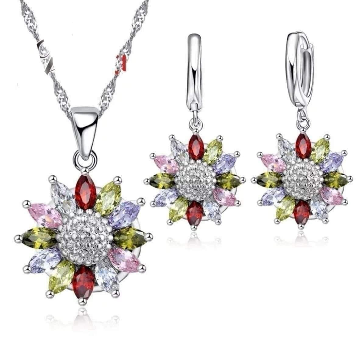 925 Silver Necklace at Earring Set