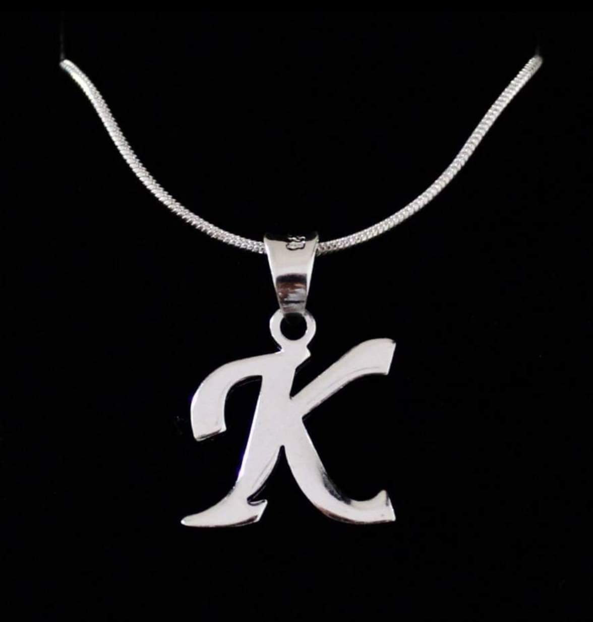 925 Silver “K” Necklace