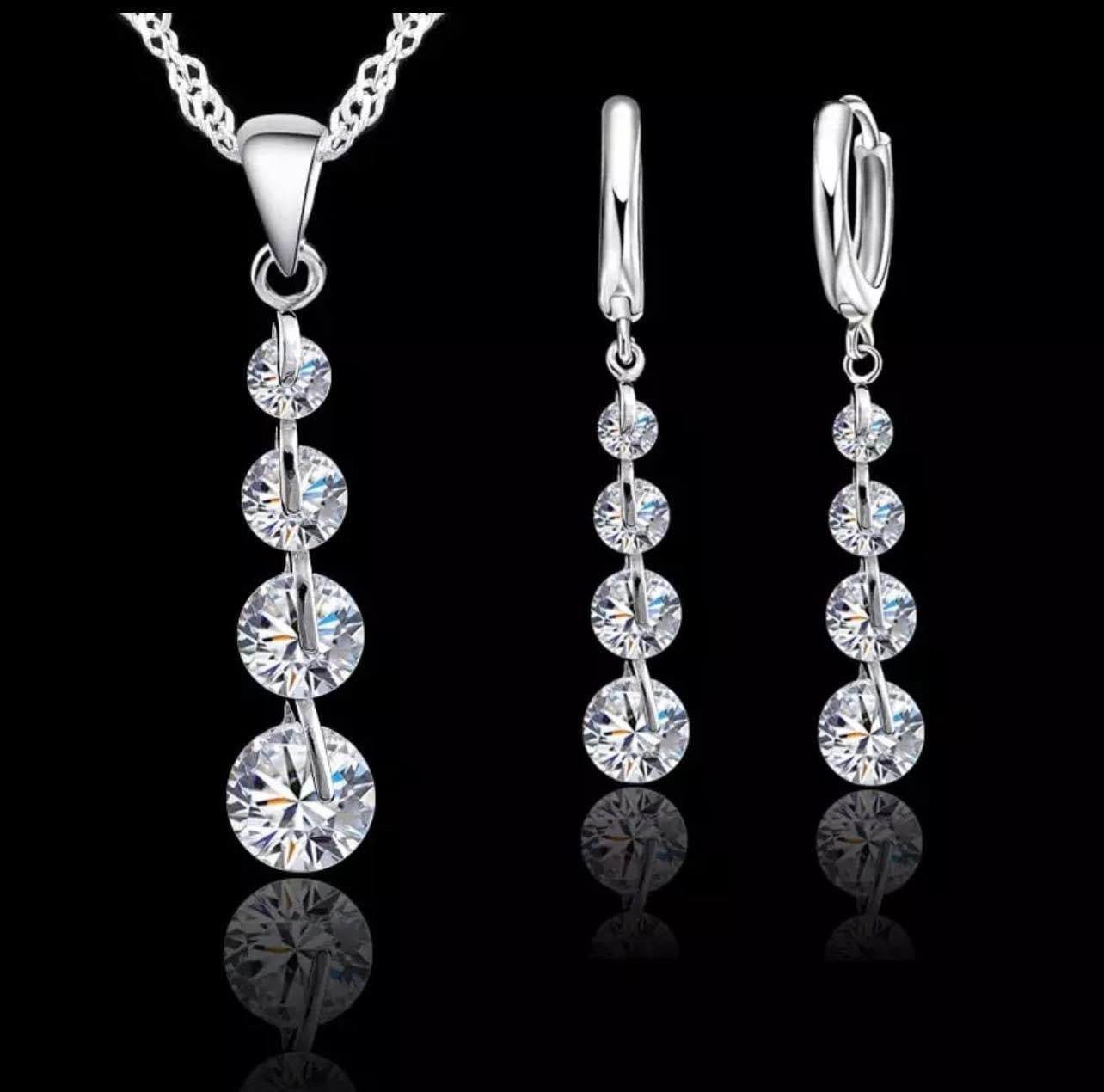 925 Silver Necklace at Earring Set